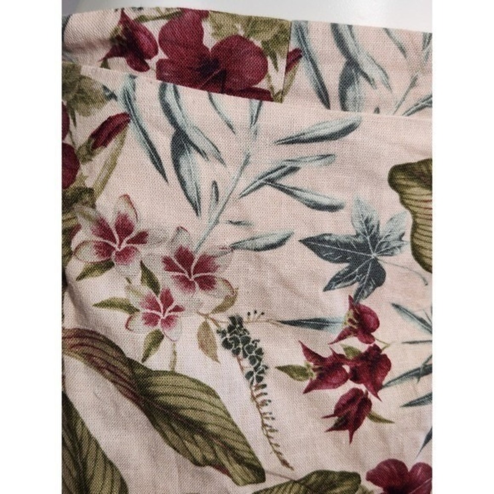 Maison d'Amelie Paris Linen Aloha tropical pink wrap mini skirt M - Picture 5 of 13